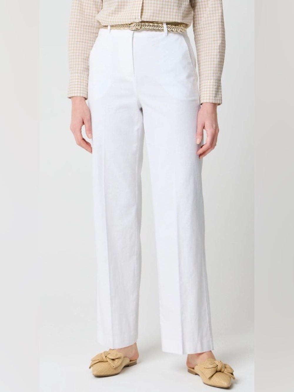 NWT J. Crew Linen-blend Remy Full-length Wide-leg Pants (24)